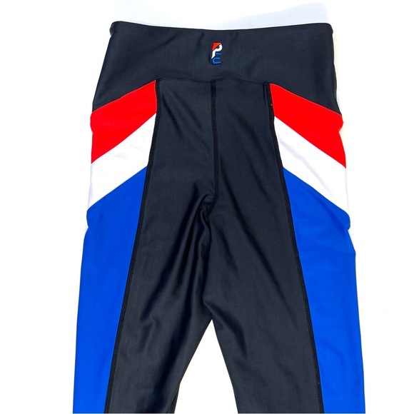 P.E Nation Side Stripe Red White Blue Sporty Athletic Leggings Size XS - Picture 5 of 14